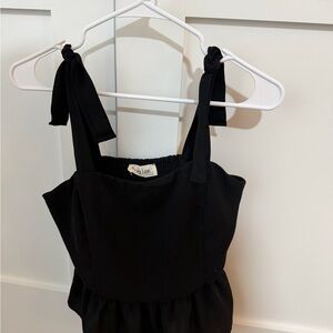 Altard state Black Top with Bow Straps